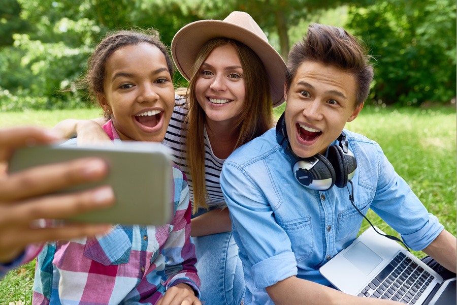 Youth selfie